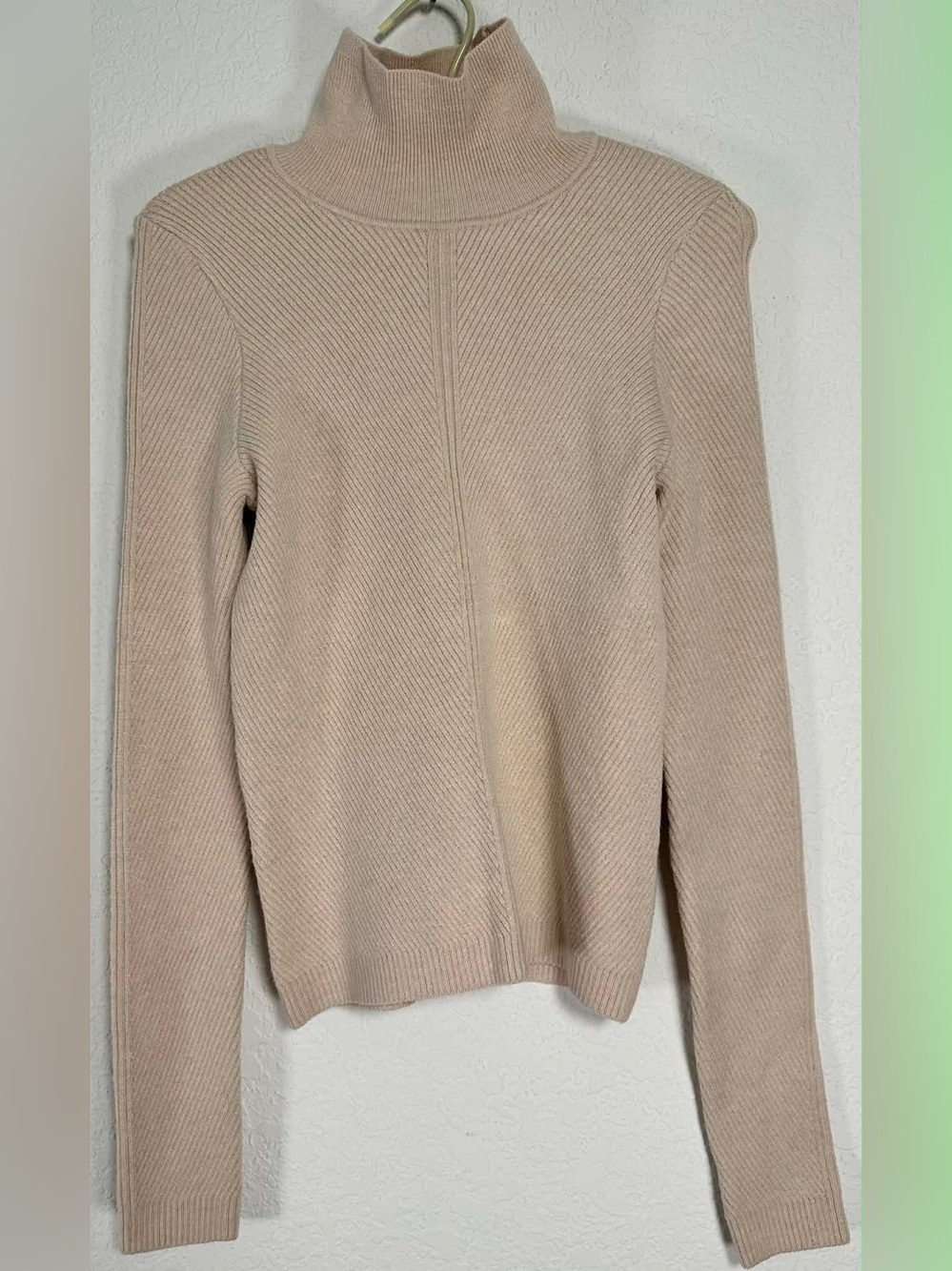 House of Harlow 1960 Neutral Beige Turtleneck Sweater